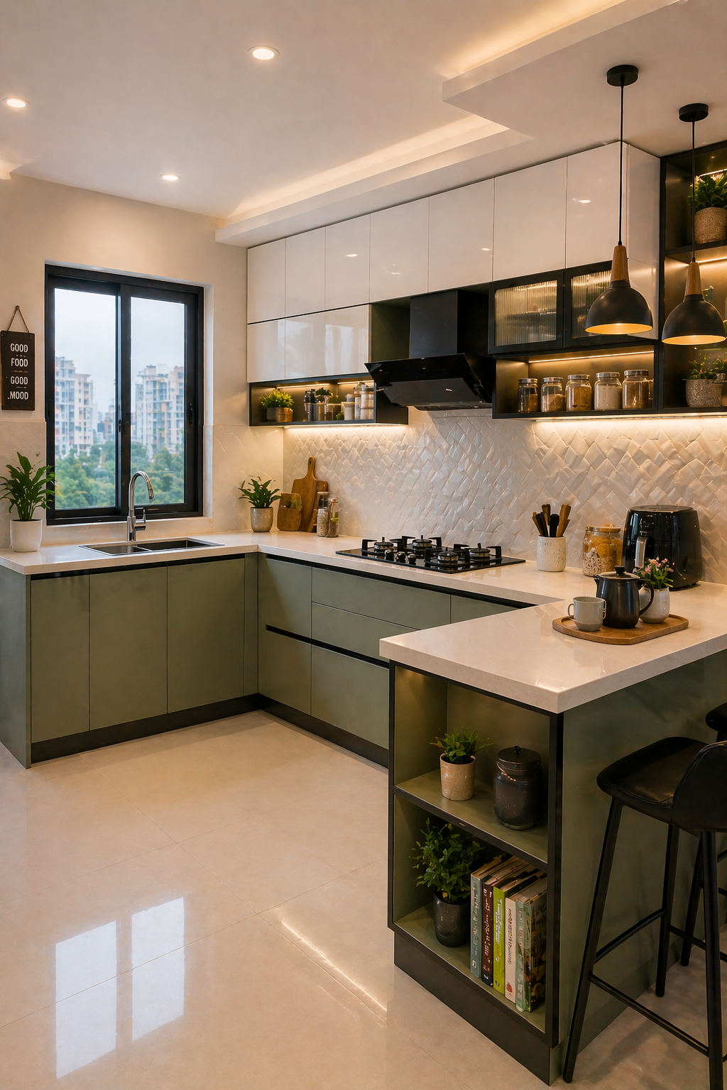 L Shaped Modular Kitchen Mumbai